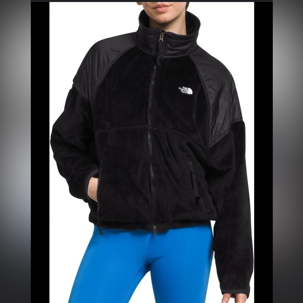THE NORTH FACE- Versa Panelled Velour Jacket, black , size medium
